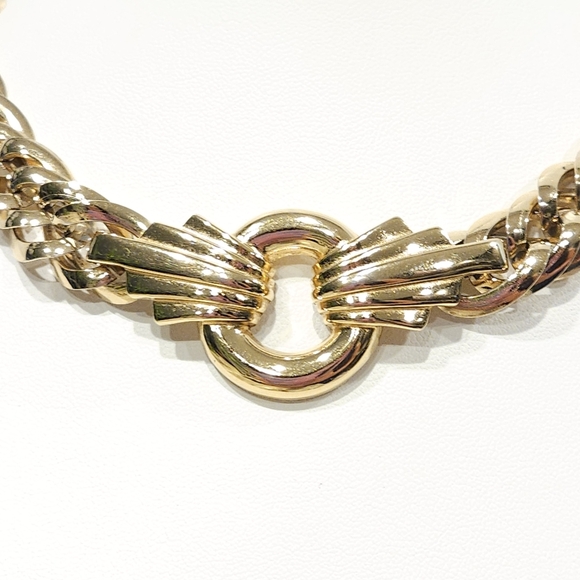 Givenchy Vintage Gold Chunky Chain Necklace 17" Signed Givenchy 1977 - Picture 4 of 16
